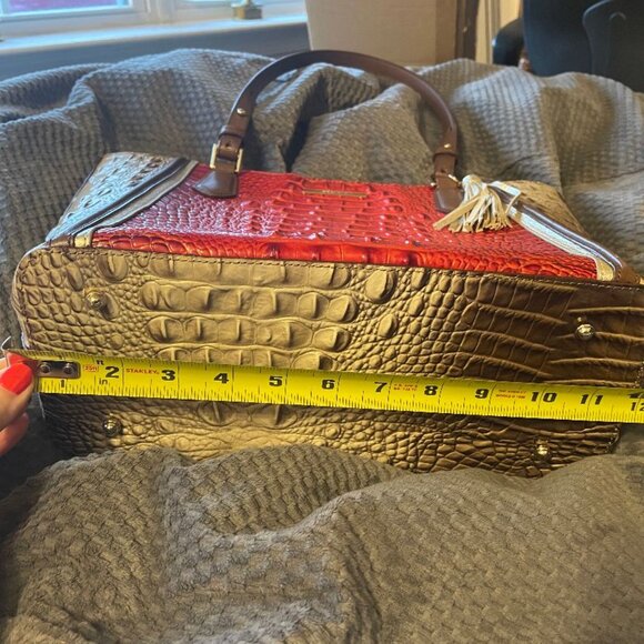BRAHMIN CROC EMBOSSED MELBOURNE LEATHER MED./LARGE SATCHEL TOTE NWT & REGISTRAT - Picture 12 of 16